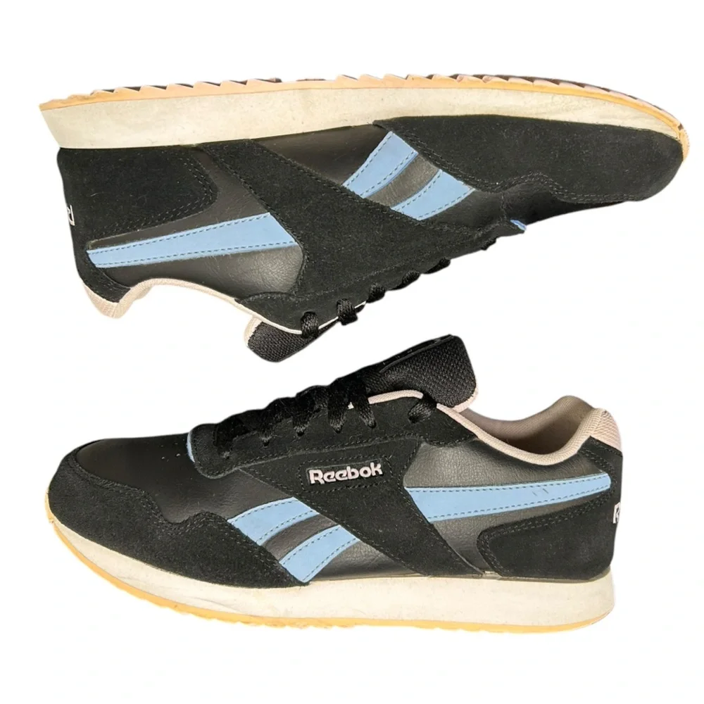 Reebok Classic Leather Retro Sneakers Black‎ Blue Pink Cream Women’s 9